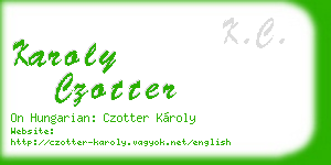 karoly czotter business card